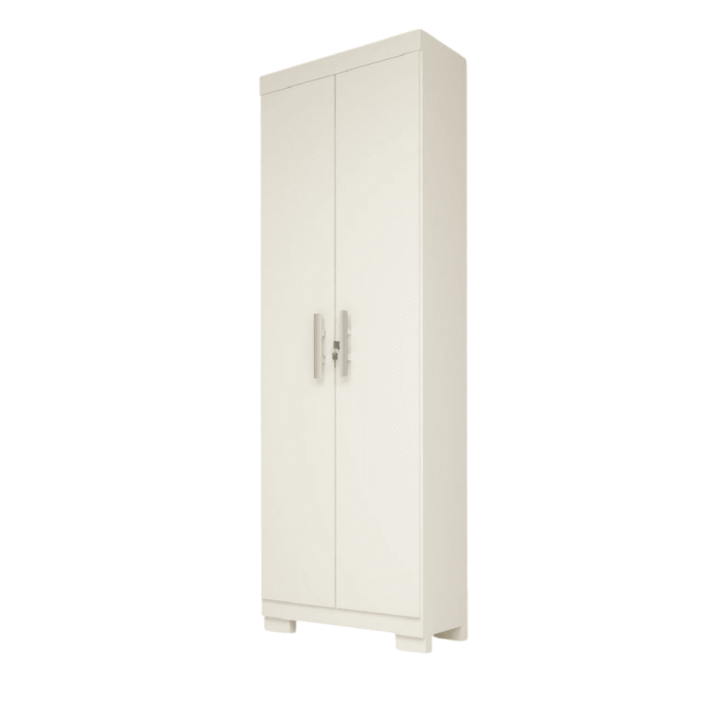 Arm&aacute;rio Multiuso 2 Portas 5 Prateleiras 188x60 cm Iris ACP - Branco